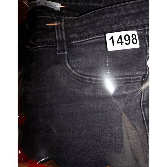 Zara Womens Jeans 8 Lead Grey Skinny Slim Ripped Distressed High Rise Raw Hem - Picture 10 of 10